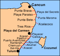 Maya Riviera Map