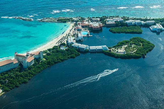 Cancun Aerial View of Peninsula