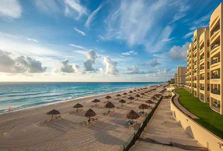Cancun Beach in front of Resort