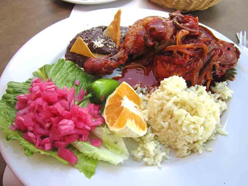 Pollo pibil, one of the region's delicious specialties