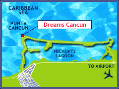 dreams sands cancun map