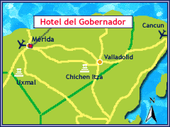 hotel del gobernador map